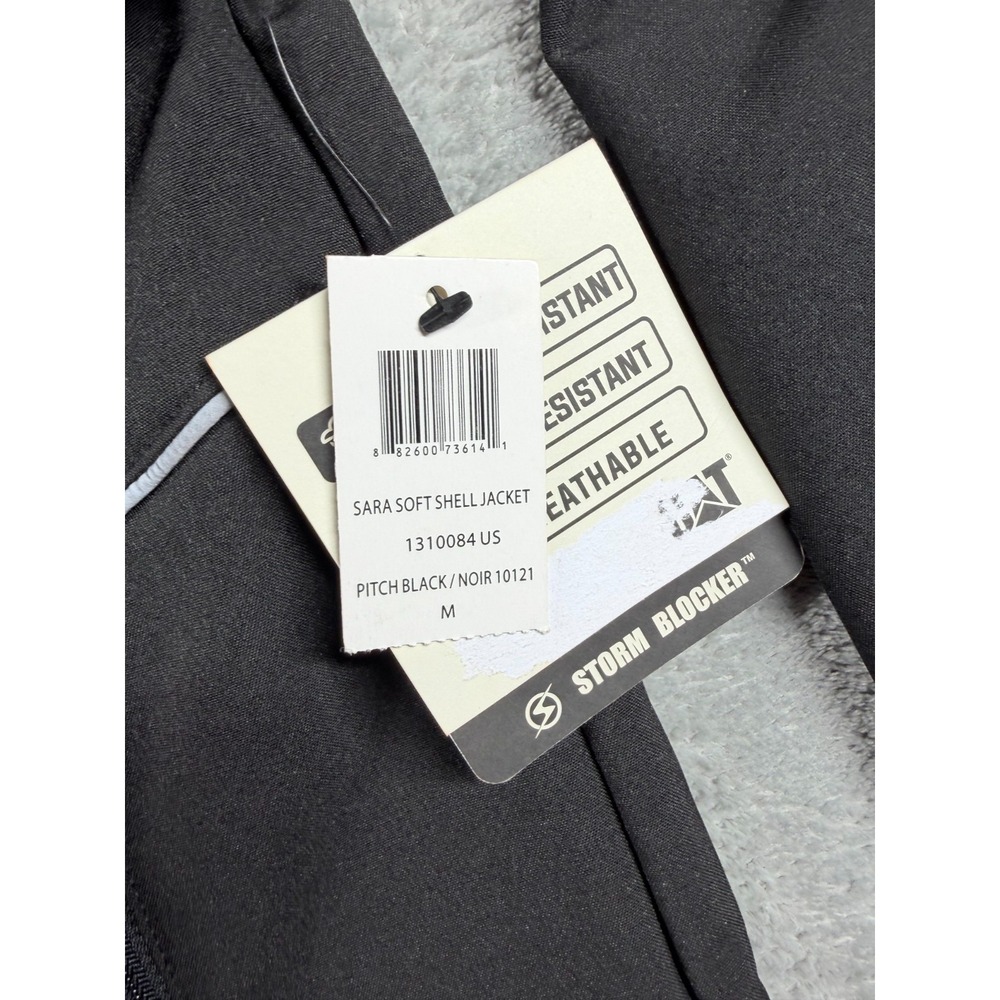 CAT Womens Workwear Sara Soft Shell Jacket M Black Storm Blocker NWT - Picture 8 of 10
